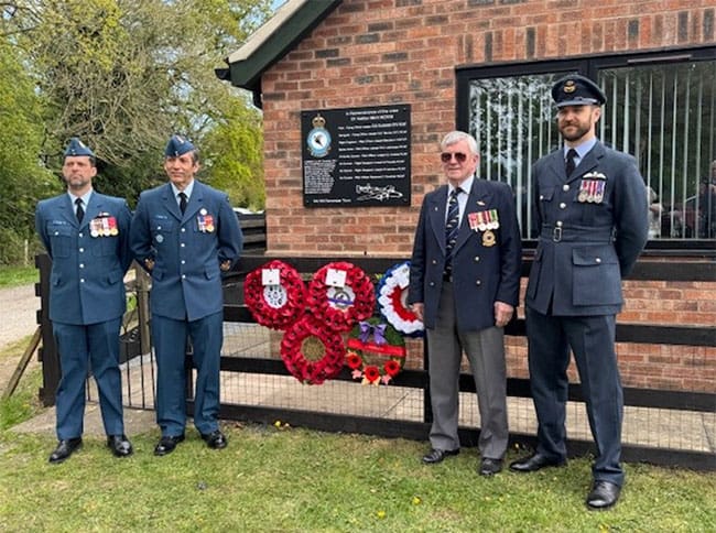 Dedication of Memorial to Halifax Bomber MZ538 crew at Alne Cricket Club